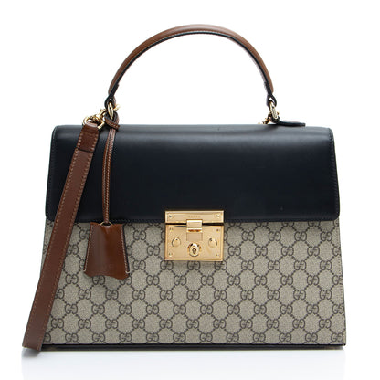 Gucci GG Supreme Padlock Medium Top Handle
