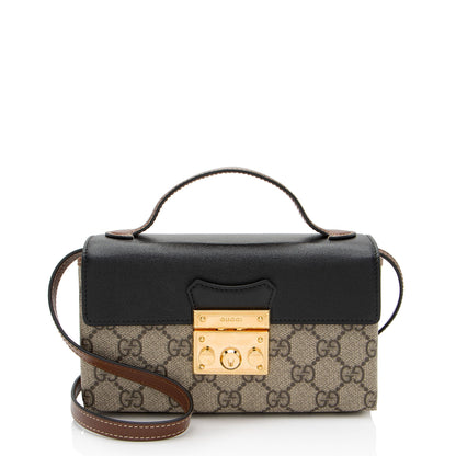 Gucci GG Supreme Padlock Mini Top Handle (SHF-FAO7fq)
