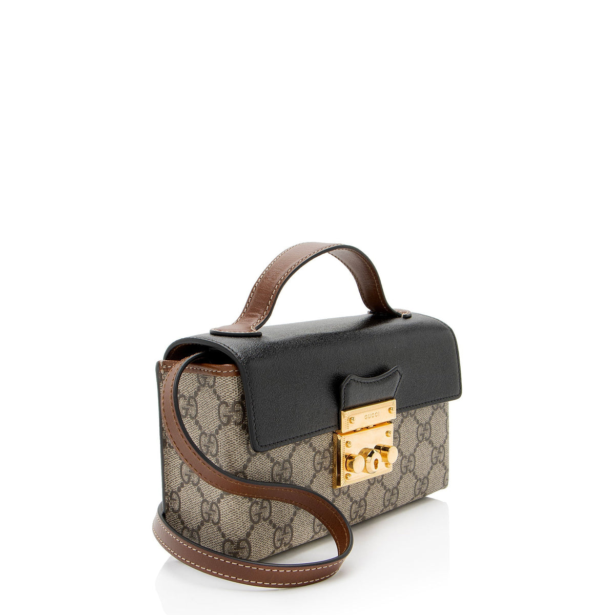Gucci GG Supreme Padlock Mini Top Handle (SHF-FAO7fq)