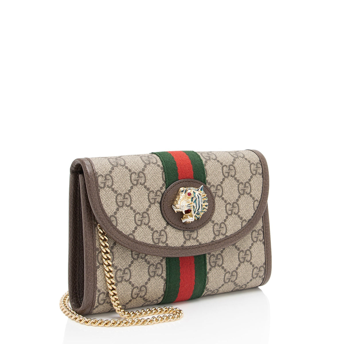 Gucci GG Supreme Rajah Slim Mini Flap Bag (SHF-mFDQig)
