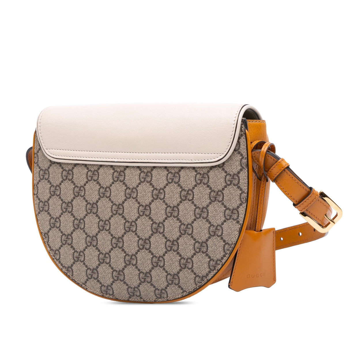 Gucci GG Supreme Saddle Padlock Crossbody