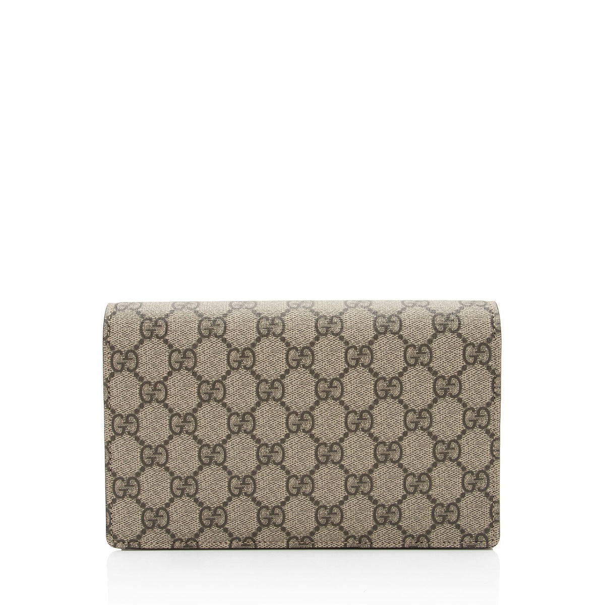 Gucci GG Supreme Script Logo Heart Wallet on Chain (SHF-lumKJK)