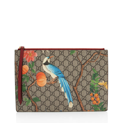 Gucci GG Supreme Tian Zip Pouch (SHF-XEvyZB)