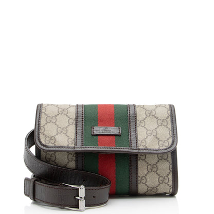 Gucci GG Supreme Web Belt Bag (SHF-Bdkuvr)