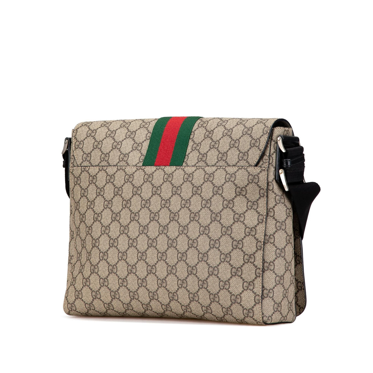 Gucci GG Supreme Web Flap Messenger Bag (SHG-oZ339u)