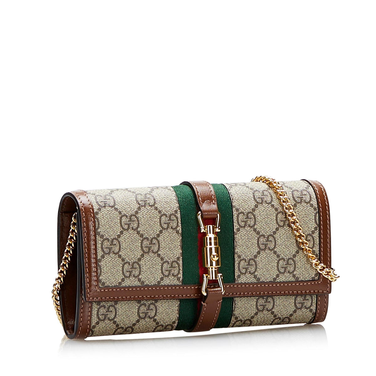 Gucci GG Supreme Web Jackie 1961 Wallet On Chain (SHG-8j7oXh)