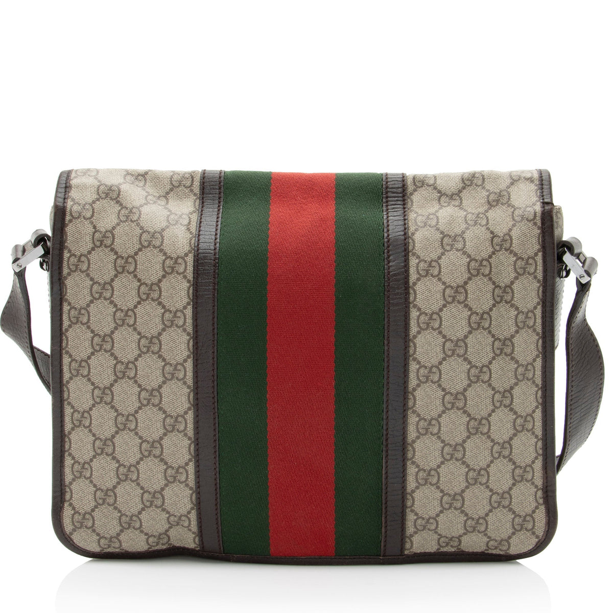 Gucci GG Supreme Web Medium Flap Messenger