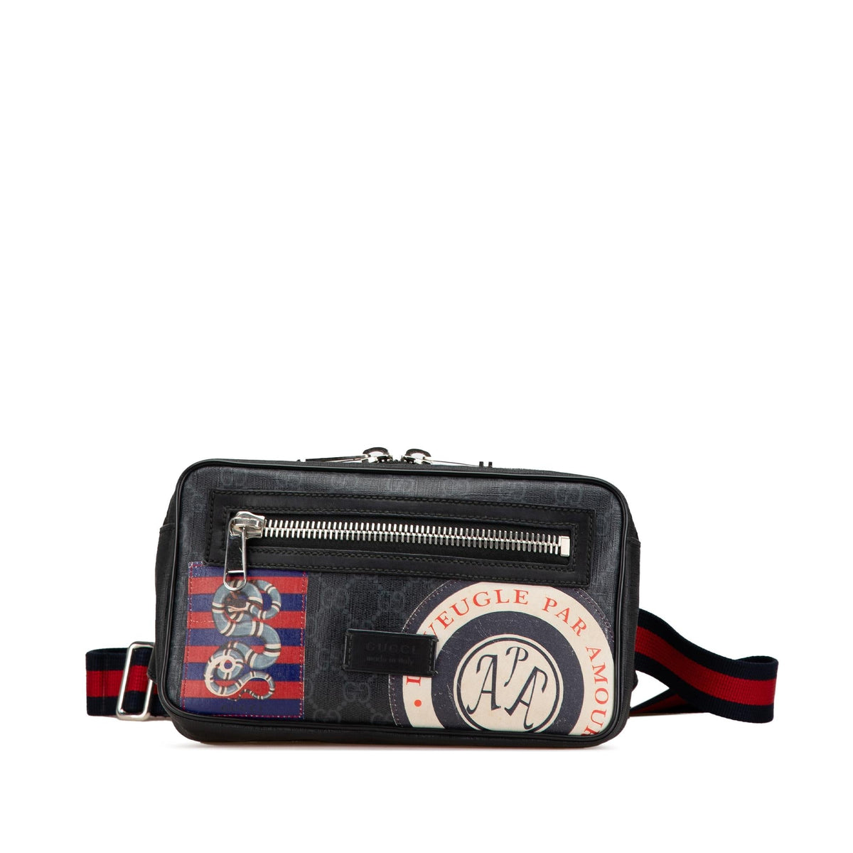 Gucci GG Supreme Web Night Courrier Belt Bag