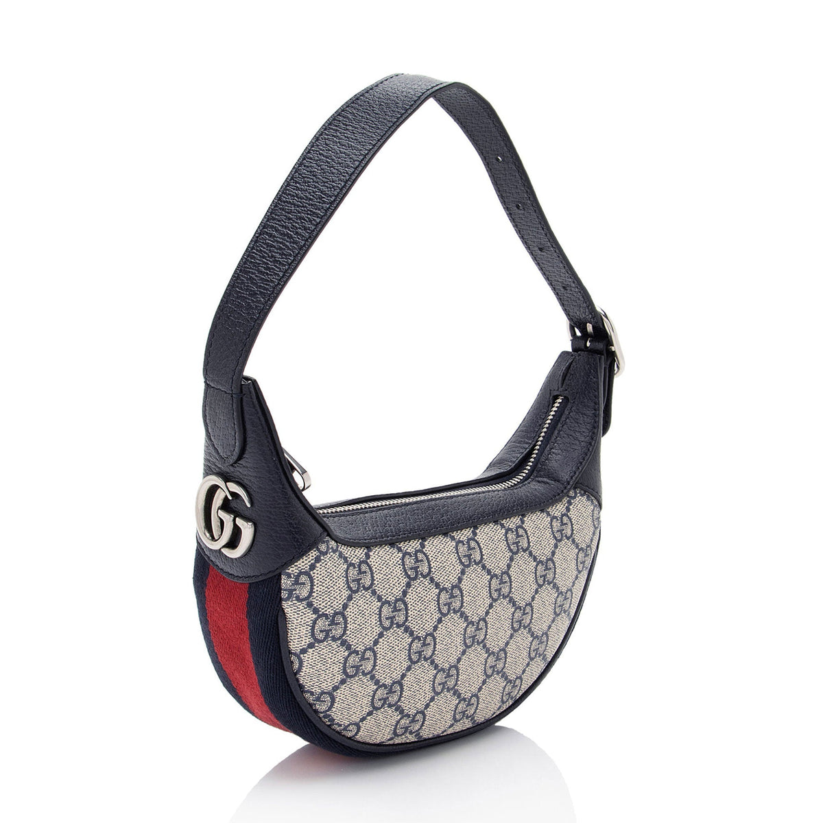 Gucci GG Supreme Web Ophidia Half Moon Mini Hobo