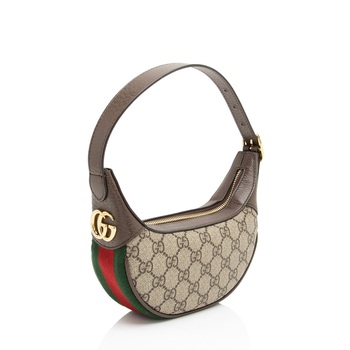 Gucci GG Supreme Web Ophidia Half Moon Mini Hobo