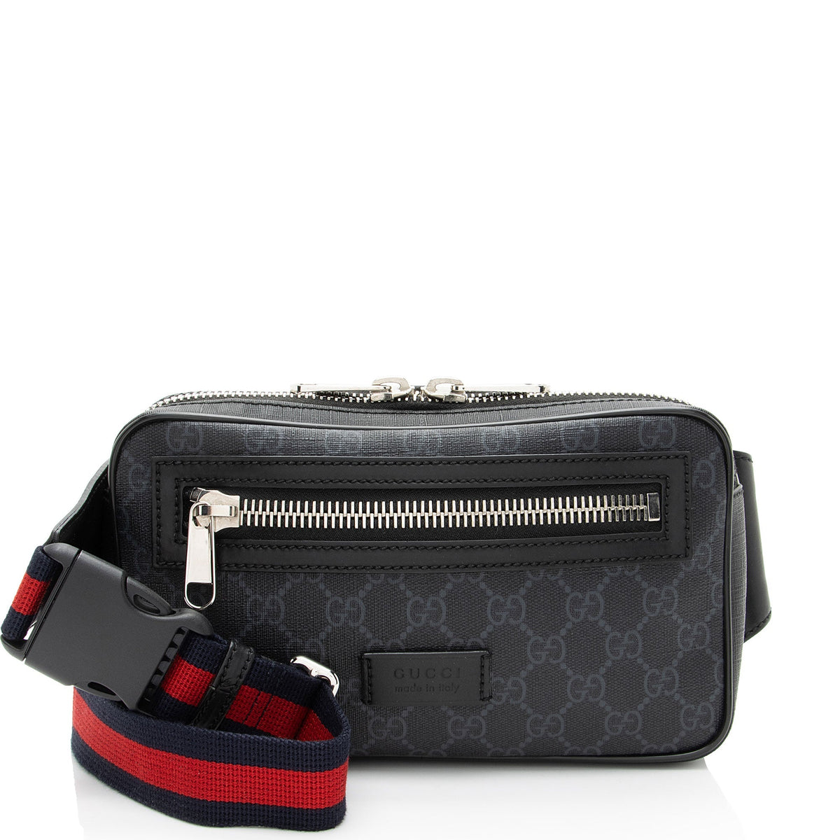 Gucci GG Supreme Web Zip Belt Bag