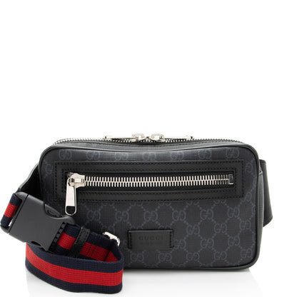 Gucci GG Supreme Web Zip Belt Bag