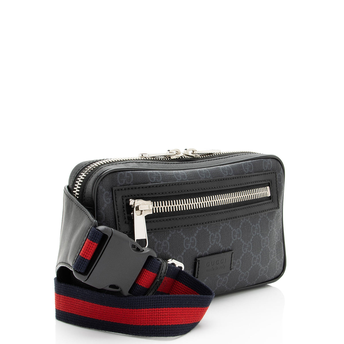 Gucci GG Supreme Web Zip Belt Bag