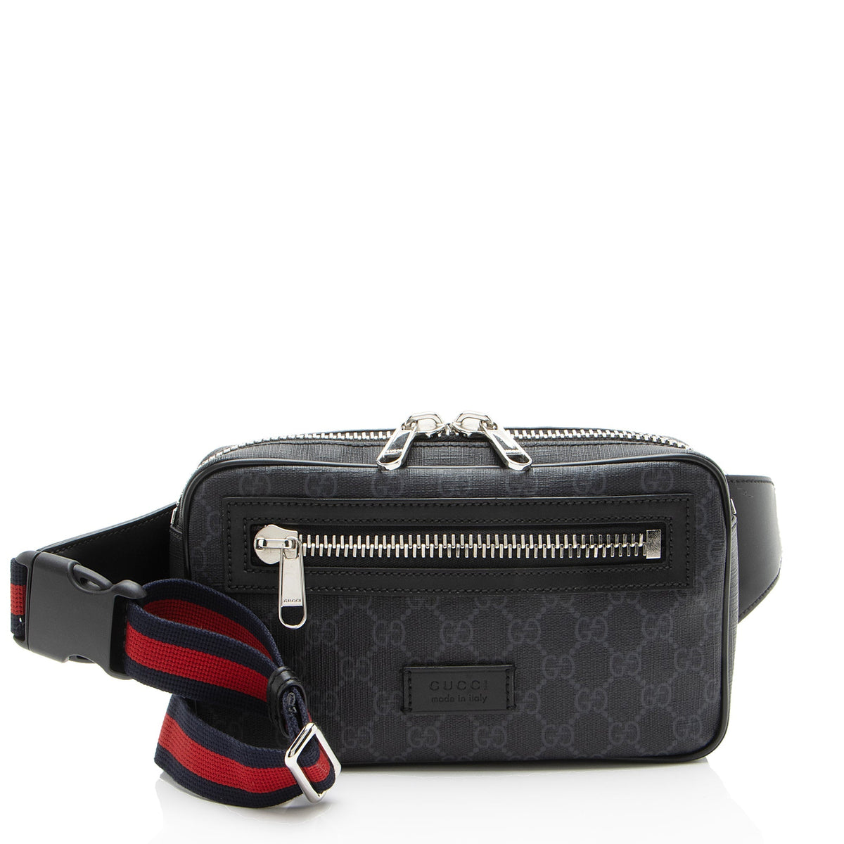 Gucci GG Supreme Web Zip Belt Bag