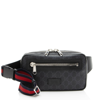 Gucci GG Supreme Web Zip Belt Bag