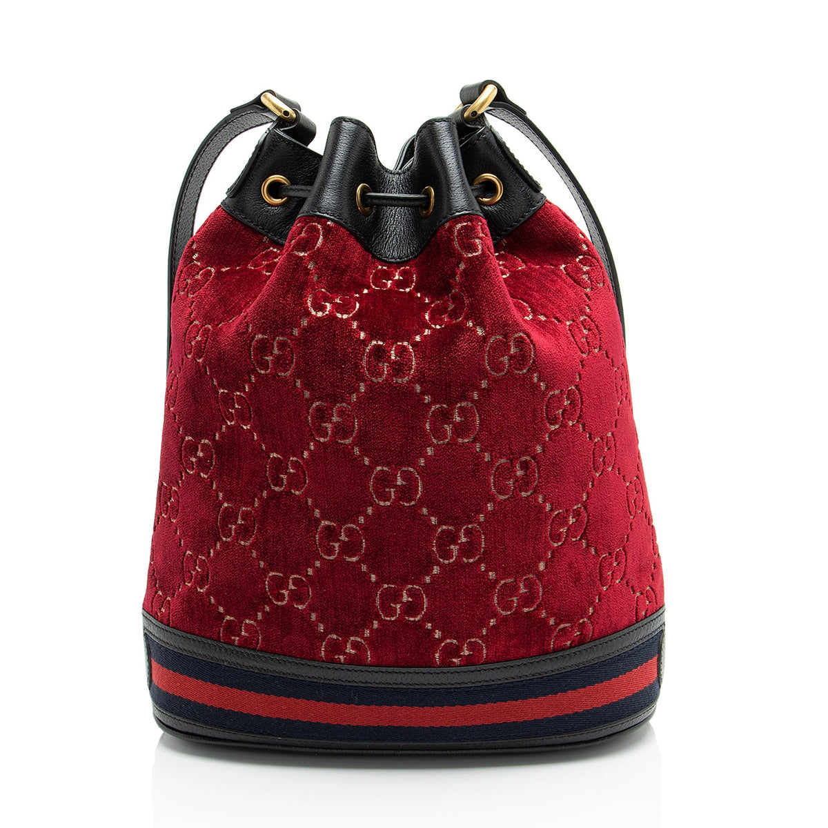 Gucci GG Velvet Web Bucket Bag