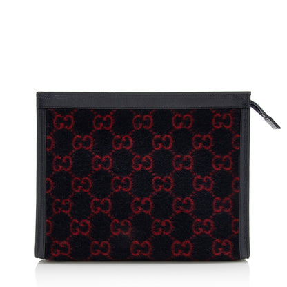 Gucci GG Wool Zip Pouch (SHF-22717)