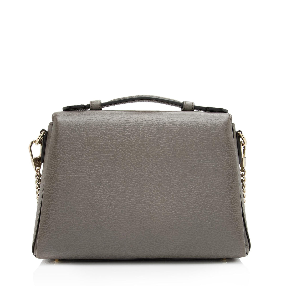 Gucci Leather Interlocking G Small Top Handle