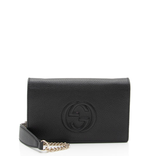Gucci Grained Leather Soho Wallet on Chain Bag (SHF-y4vS3S)