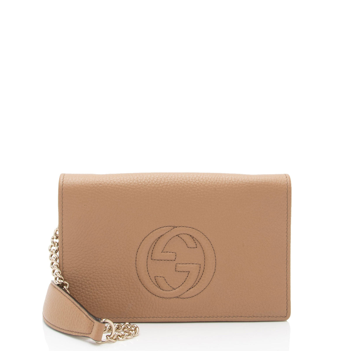 Gucci Grained Leather Soho Wallet on Chain Bag (SHF-I42ZOK)