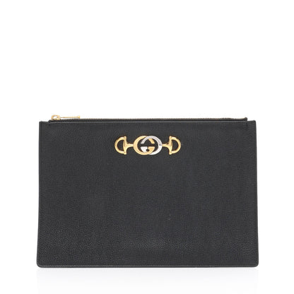 Gucci Grained Leather Zumi Pouch (SHF-AvV2u4)