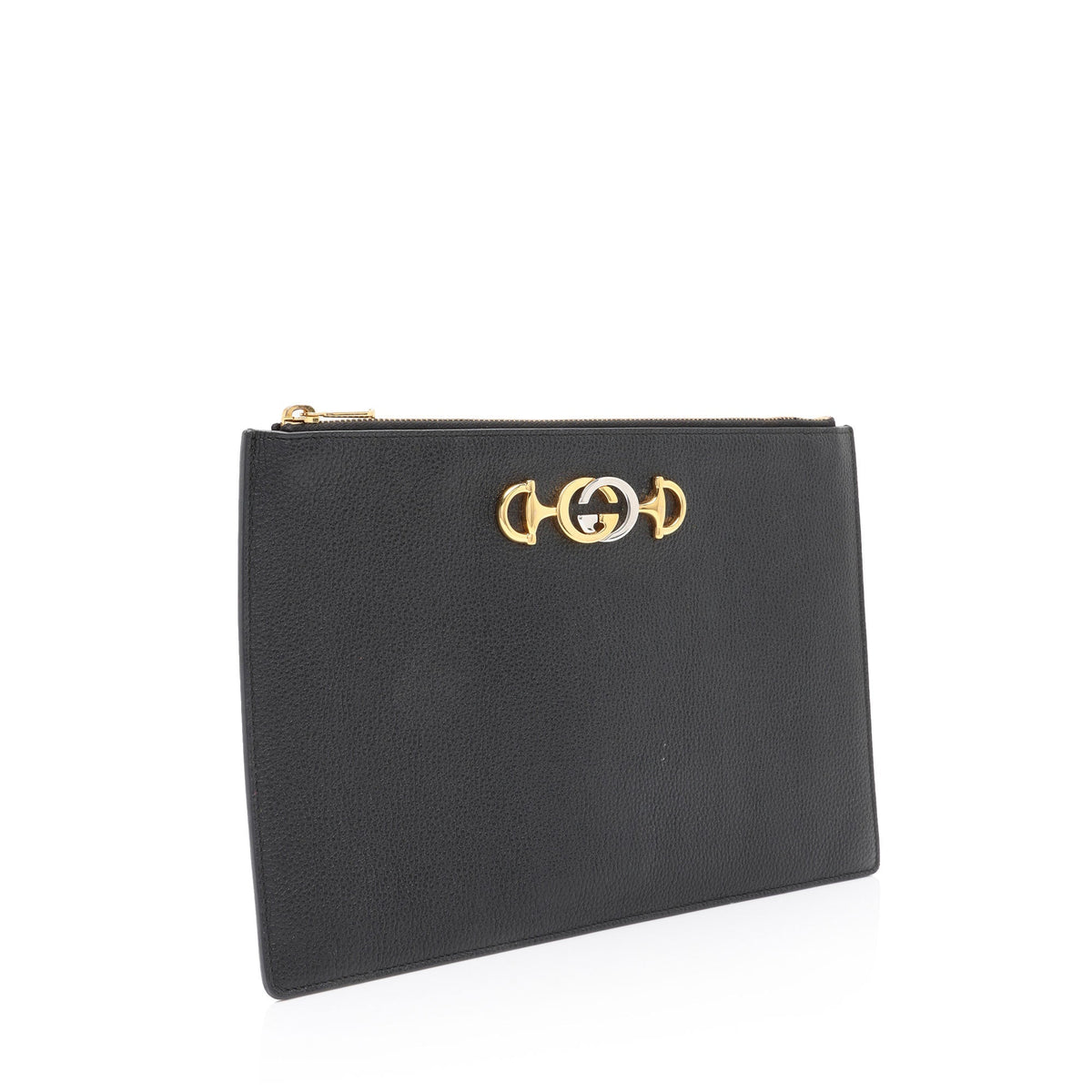 Gucci Grained Leather Zumi Pouch (SHF-AvV2u4)