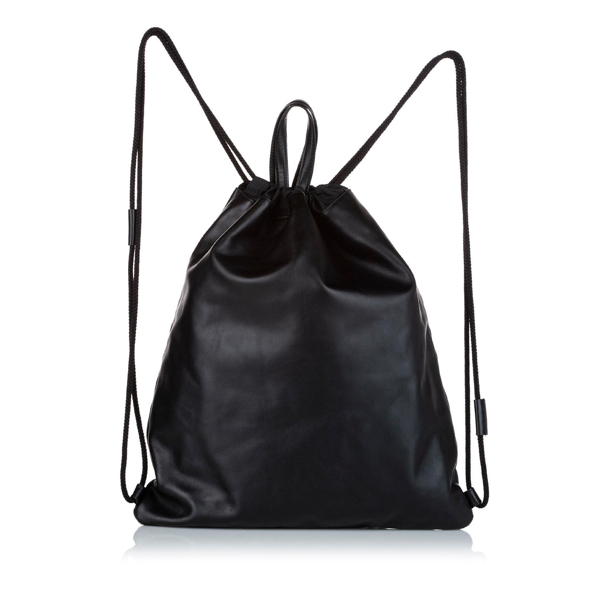 Gucci Gucci Ghost Drawstring Leather Backpack (SHG-22558)