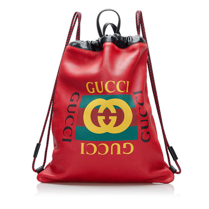 Gucci Gucci Logo Backpack (SHG-WNOeip)