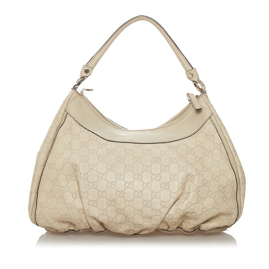 Gucci Guccissima Abbey D-ring Leather  Bag (SHG-28359)