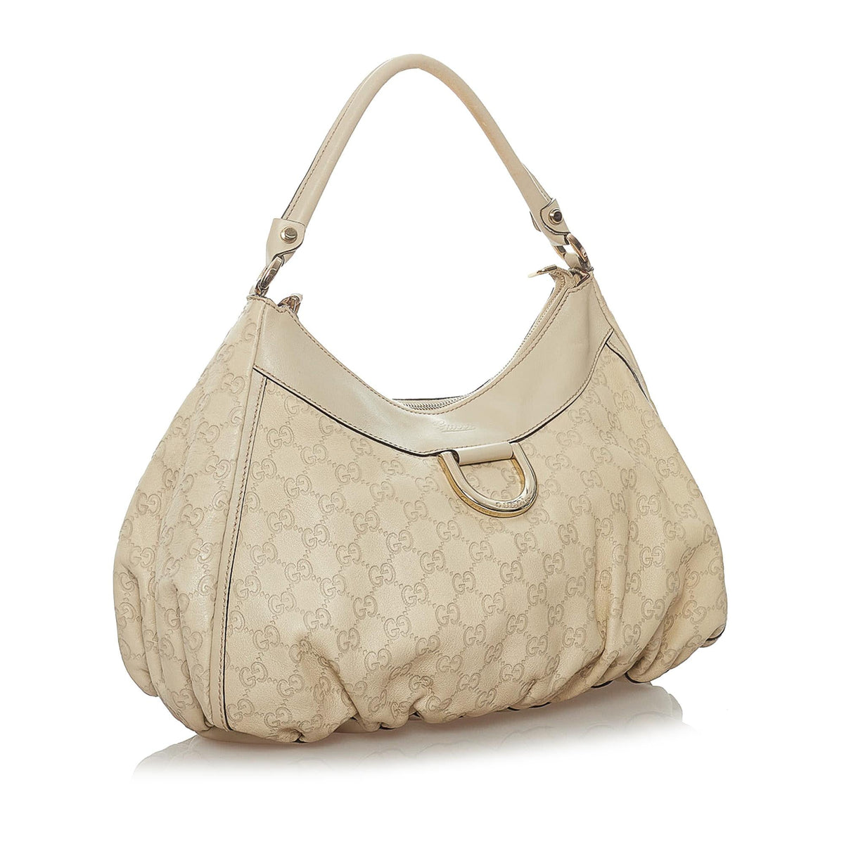 Gucci Guccissima Abbey D-ring Leather  Bag (SHG-28359)