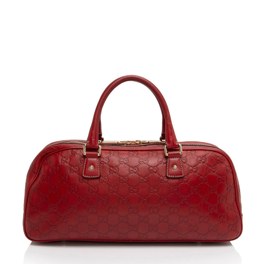 Gucci Guccissima Hearts Double Pocket Satchel (SHF-vNNtte)