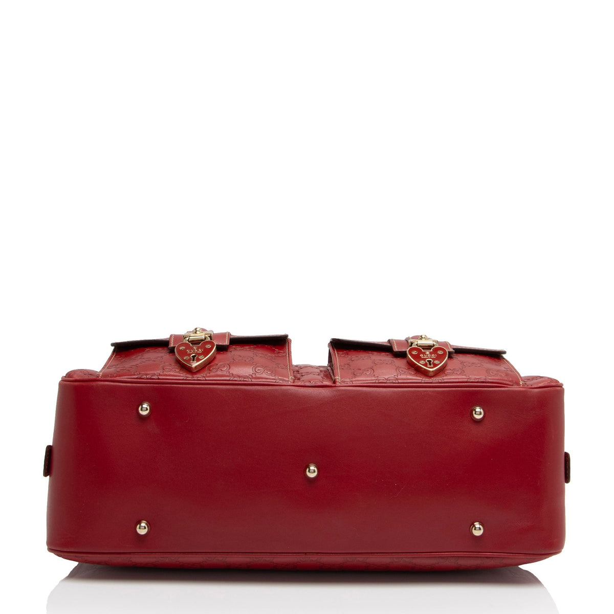 Gucci Guccissima Hearts Double Pocket Satchel (SHF-vNNtte)