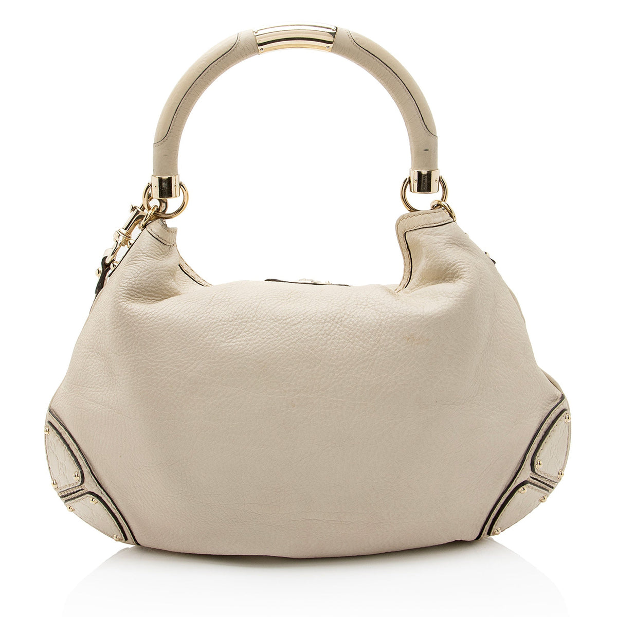 Gucci Guccissima Leather Bamboo Indy Large Satchel (SHF-M8NqdH)