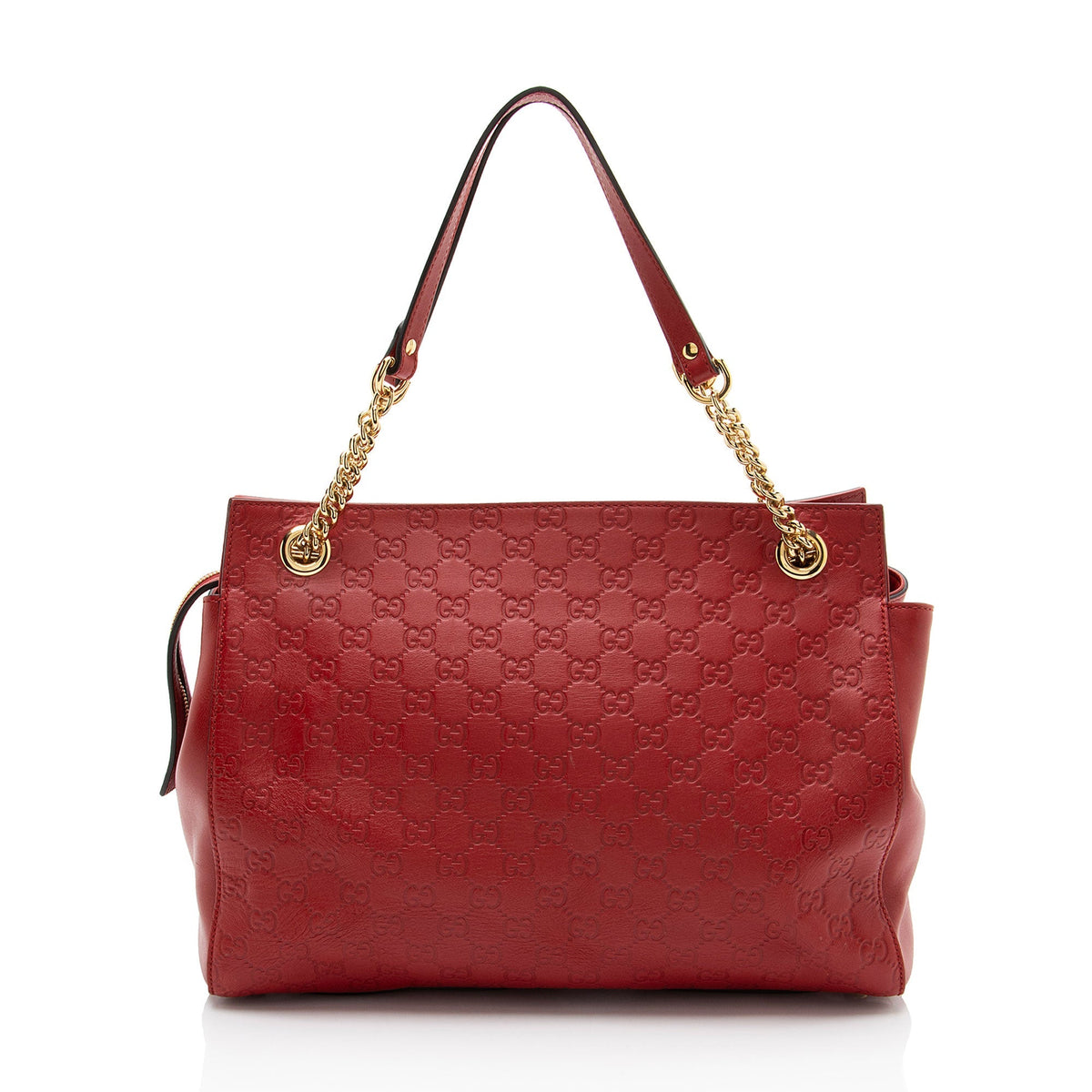 Gucci Guccissima Leather Chain Large Shoulder Bag