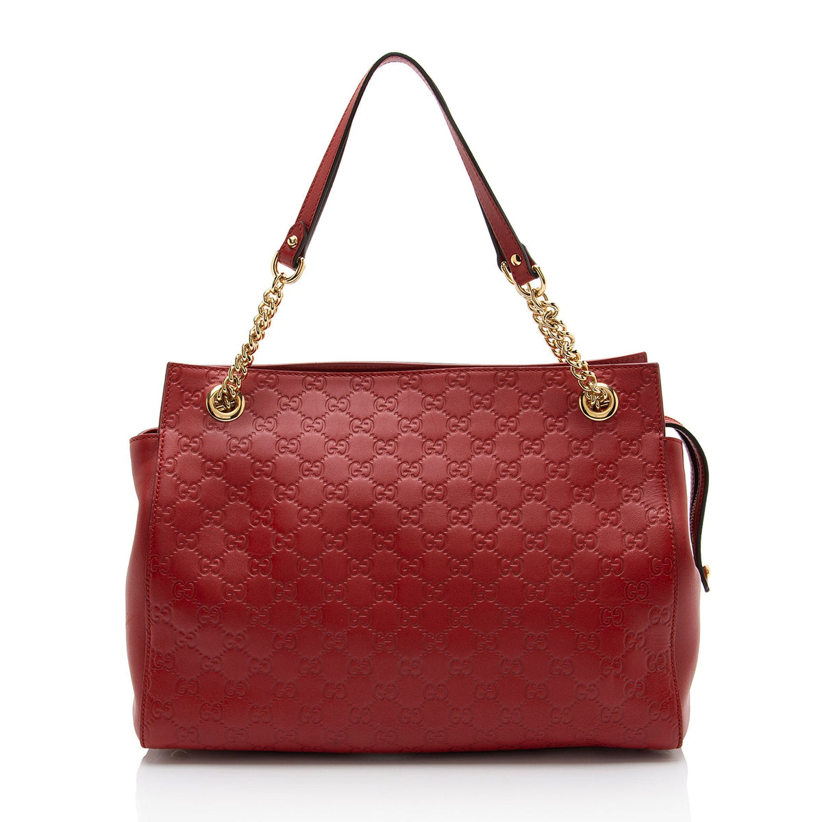 Gucci Guccissima Leather Chain Large Shoulder Bag