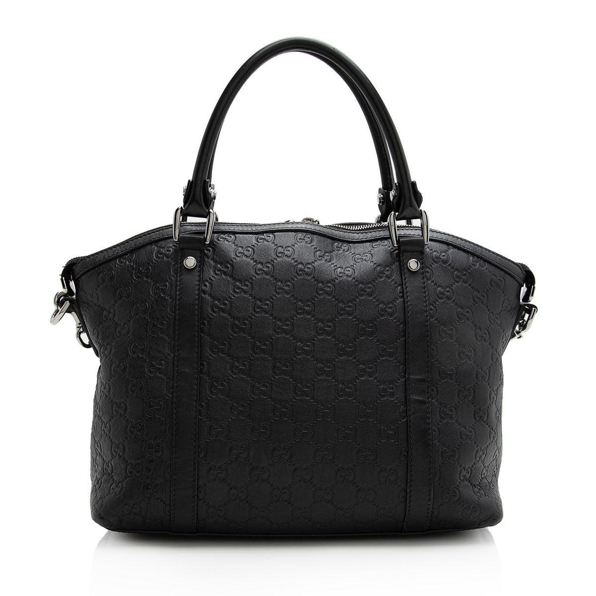 Gucci Guccissima Leather Dome Medium Satchel (SHF-22703)
