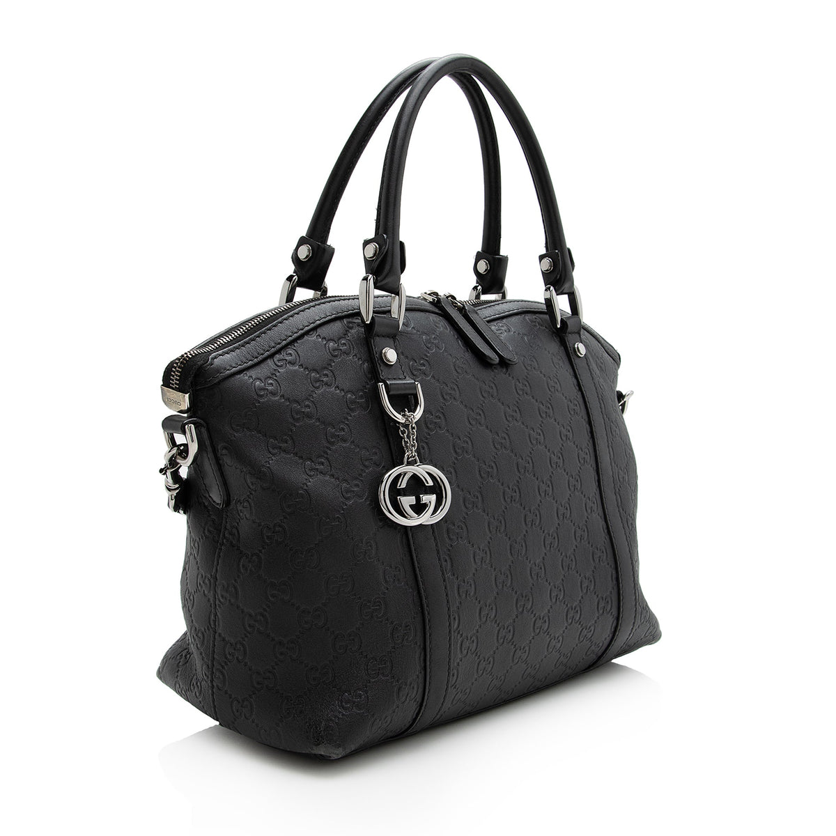 Gucci Guccissima Leather Dome Medium Satchel (SHF-22703)
