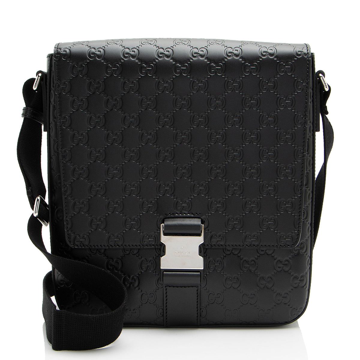 Gucci Guccissima Leather Buckle Messenger (SHF-hZFpSA)