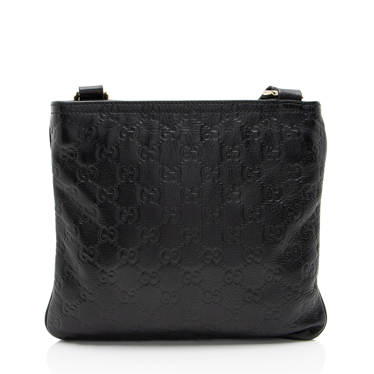 Gucci Guccissima Leather Flat Messenger (SHF-b6Jy3q)