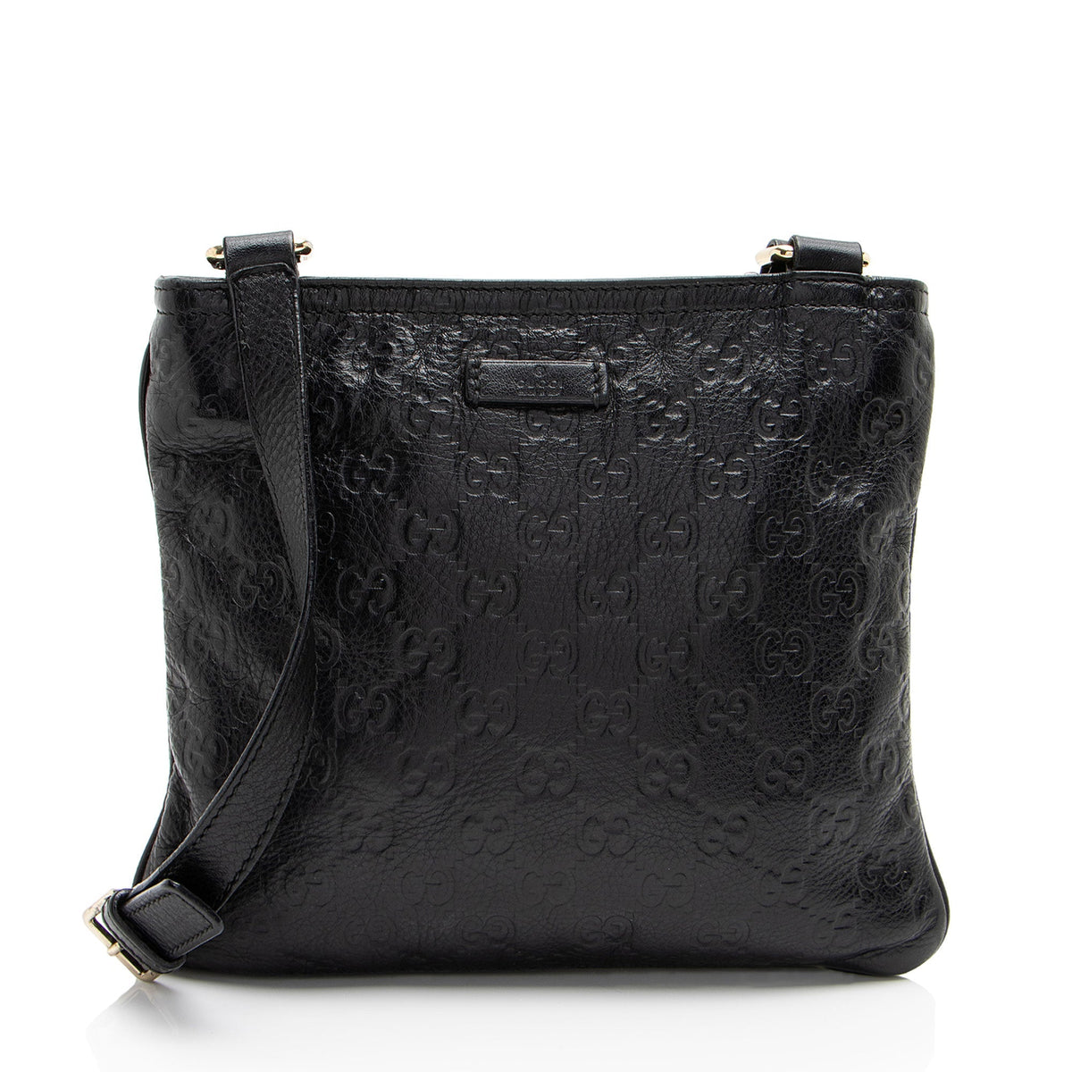 Gucci Guccissima Leather Flat Messenger (SHF-b6Jy3q)