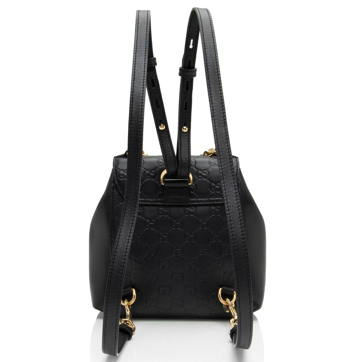 Gucci Guccissima Leather Padlock Backpack
