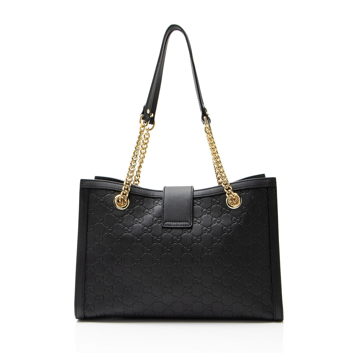 Gucci Guccissima Leather Padlock Chain Medium Shoulder Bag