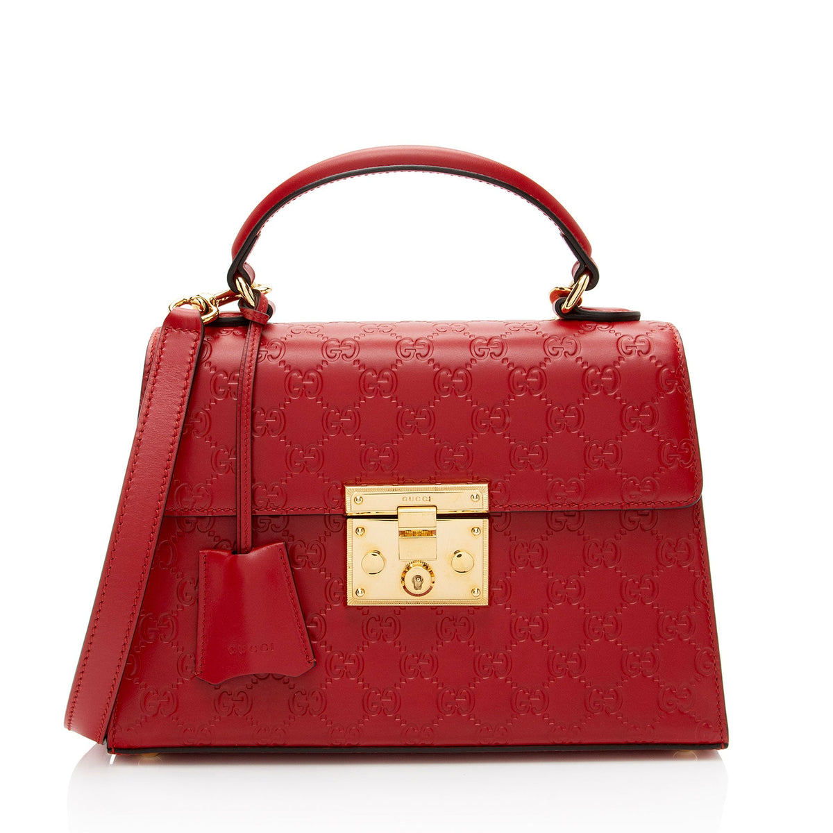 Gucci Guccissima Leather Padlock Small Top Handle
