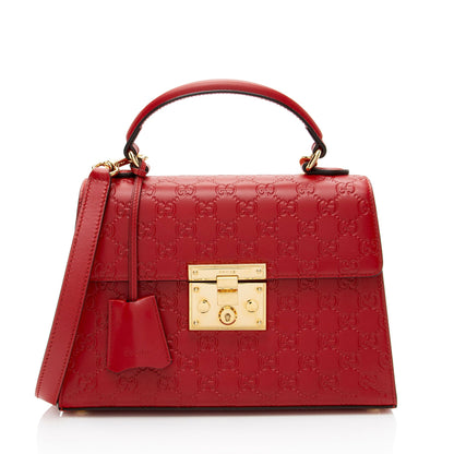 Gucci Guccissima Leather Padlock Small Top Handle