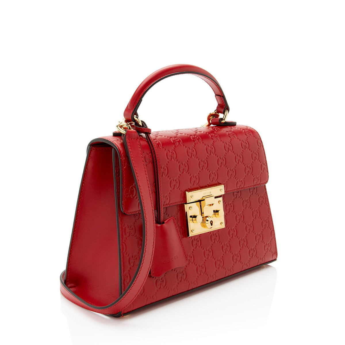 Gucci Guccissima Leather Padlock Small Top Handle