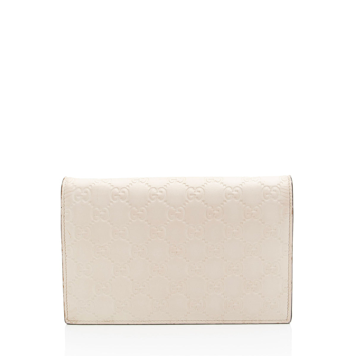 Gucci Guccissima Leather Signature Bow Mini Wallet on Chain