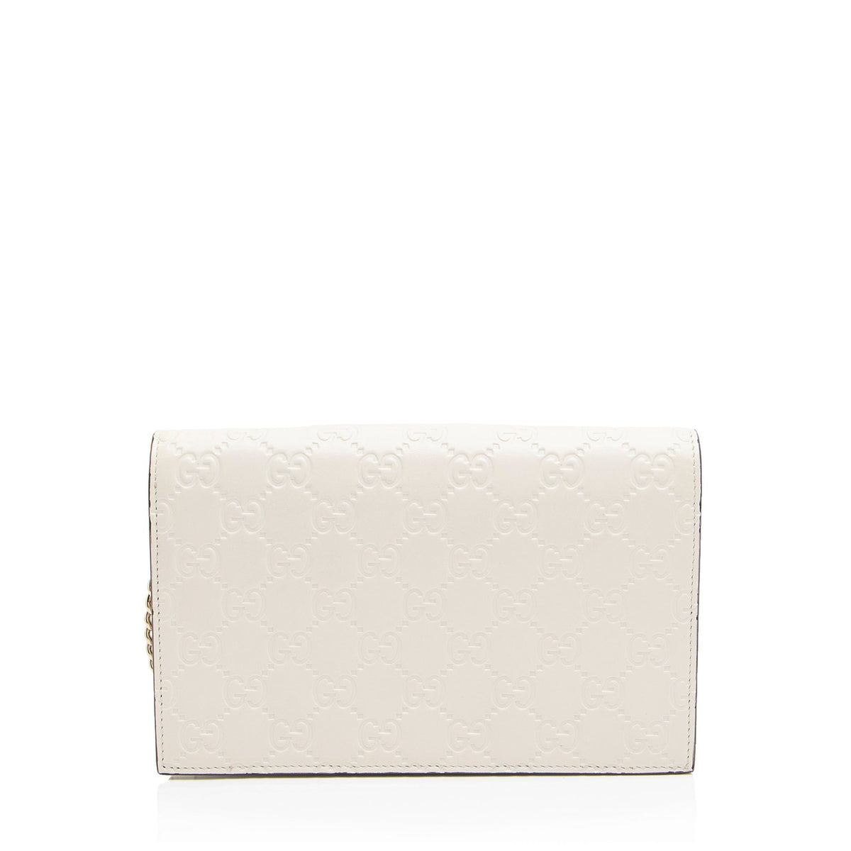 Gucci Guccissima Leather Signature Bow Mini Wallet on Chain