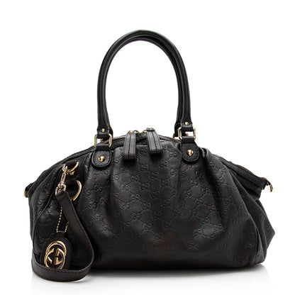 Gucci Guccissima Leather Sukey Satchel (SHF-21288)