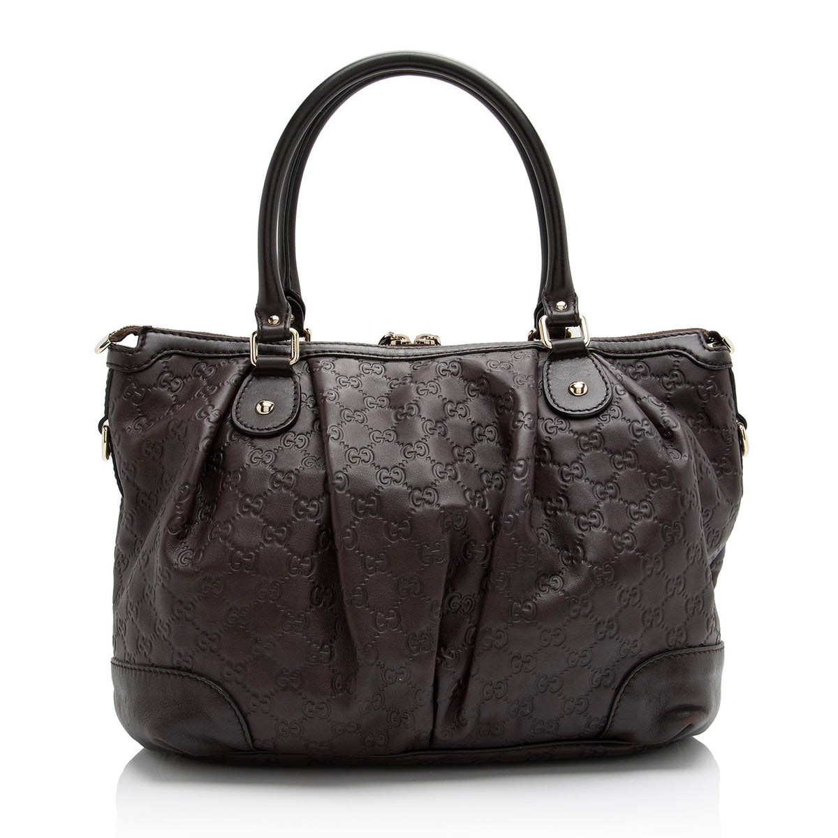 Gucci Guccissima Leather Sukey Top Handle Large Satchel (SHF-23263)