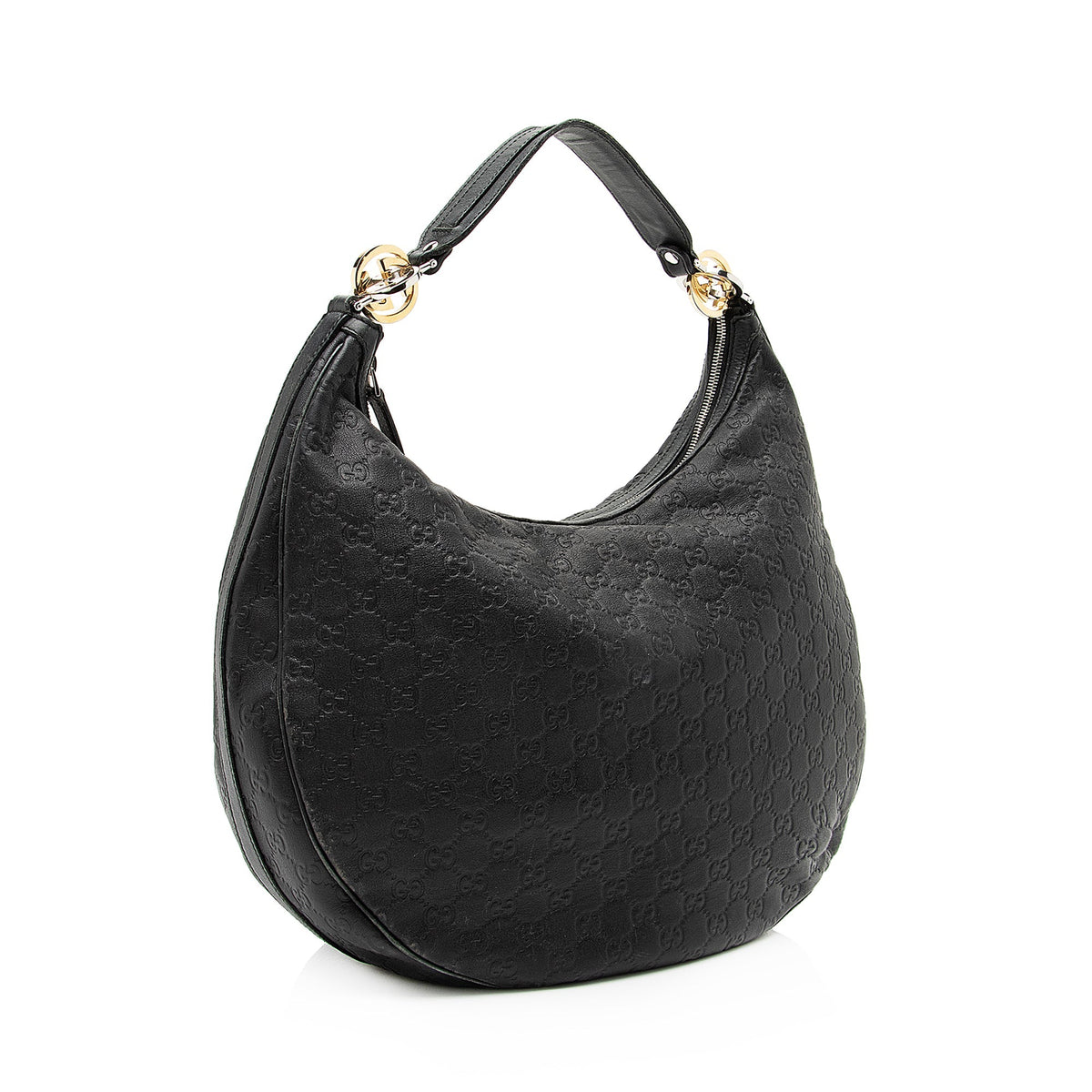 Gucci Guccissima Leather Twins Medium Hobo (SHF-23161)